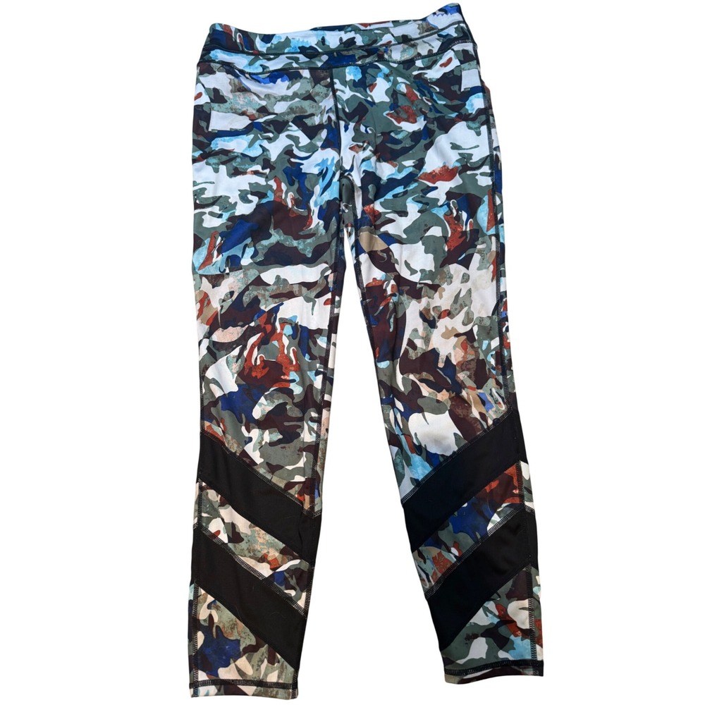 Free People Movement‎ Camo Mesh Panel Leggings Activewear Athletic Workout Pants